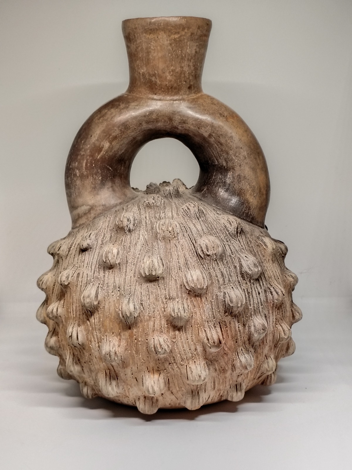 Botella Doble Asa Guanábana Estilo Moche